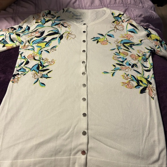 Sweater, EUC, Unbranded Size Large, Super Lightweight Cardigan, Beautiful Colors - Picture 2 of 6